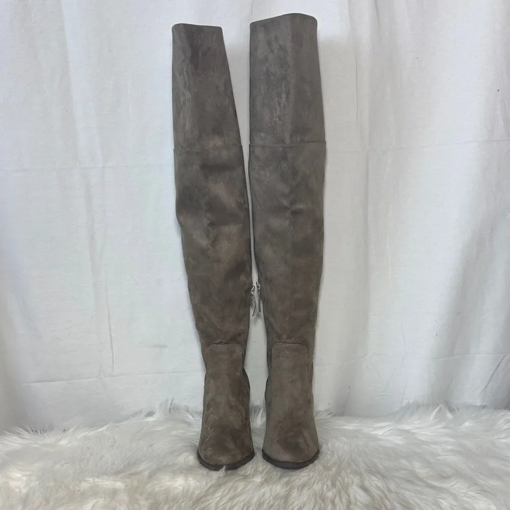 BP Nordstrom‎ Brown Sueded Fabric Over-the-Knee Boots Sz 8